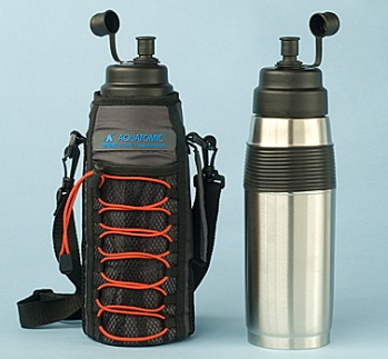 AQUASPACE Stainless Steel Water Bottle w/Insulated AQUATOMIC Bag